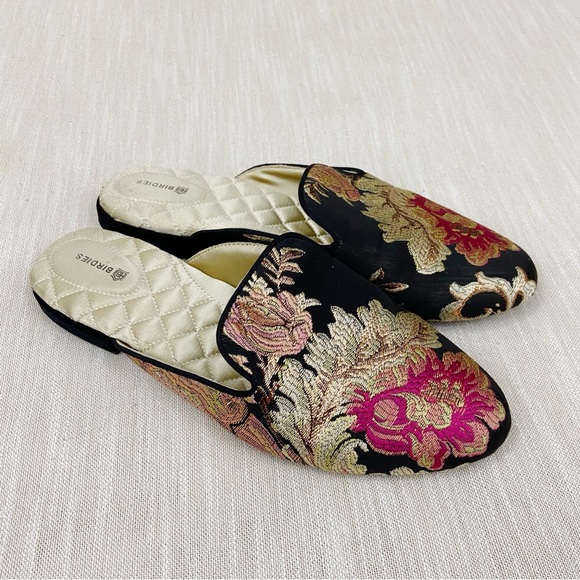 Birdies The Phoebe Floral Jacquard Mule Shoes - Picture 3 of 7
